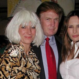 PHOTO Ghislaine Maxwell Wearing A Blonde Wig While Hanging Out With Donald Trump