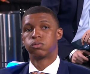 PHOTO Jabari Smith Jr When He Realizes He Fell In The Draft