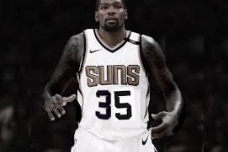 Photo Kevin Durant In A Black And White Phoenix Suns Uniform