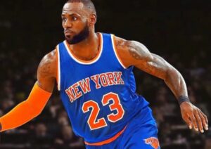 PHOTO Lebron James In A New York Knicks Uniform