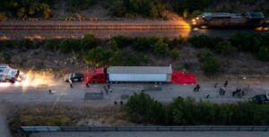 PHOTO Look How Close Railroad Is To Where 18-Wheeler Was Abandoned With Migrants Inside In San Antonio