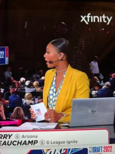 PHOTO Malika Andrews Looking Like A Queen During ESPN's NBA Draft Coverage