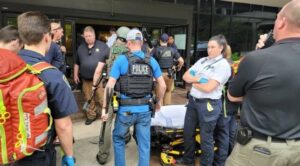 PHOTO People Being Loaded Into Ambulance At Scene Of Tusla Oklahoma Shooting