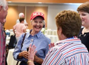 PHOTO People In Attendance For Kristi Noem's Acceptance Speech Were Wearing Red Noem Hats