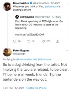 PHOTO Rick Caruso's Senior Advisor Compared Elon Musk To A Dog Drinking From The Toilet