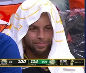 PHOTO Steph Curry Smirking When Warriors Were About To Go Down 2-1 Because He Knew What Was About To Go Down