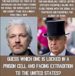 PHOTO The Man Who Exposed The Truth Vs The Man Who Visited Jeffrey Epstein's Island Julian Assange Meme