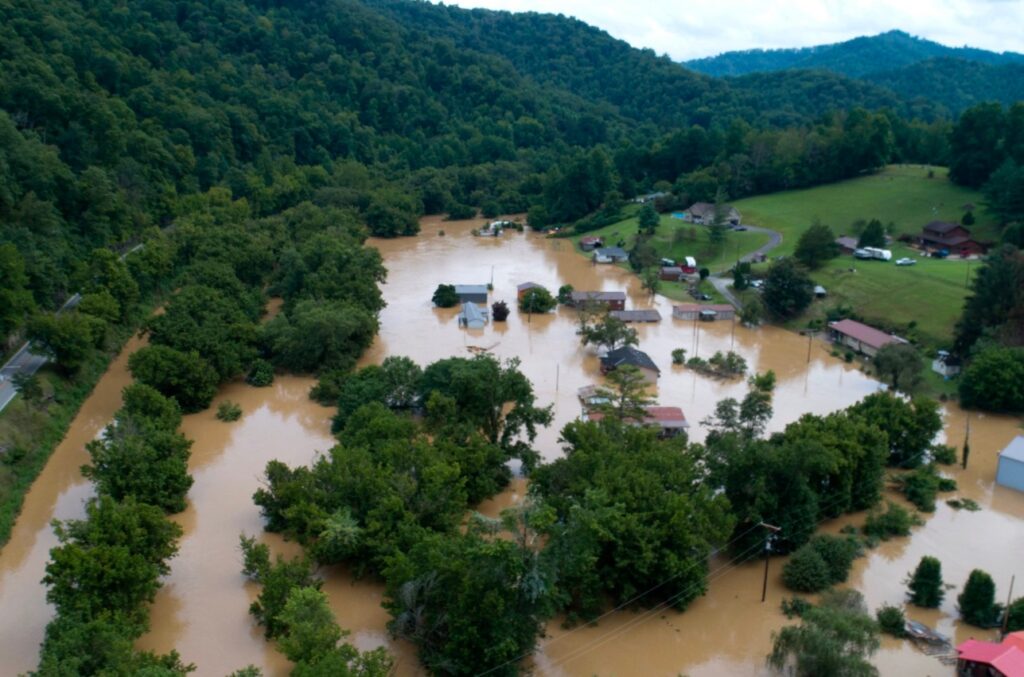 PHOTO Aerial View Showing How High The Water Is In Hazard Kentucky And ...