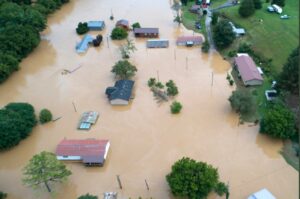 PHOTO Aerial View Showing How High The Water Is In Hazard Kentucky And How Badly It Damaged Homes