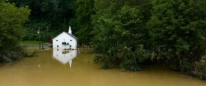 PHOTO Church Flooded By Troublesome Creek In Breathitt County Kentucky