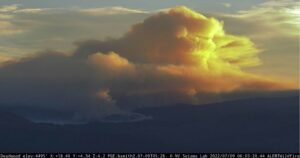 PHOTO Convection Column Was Already Established At Yosemite Park Since 6AM This Morning