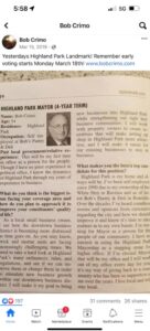 PHOTO Details Of Robert Crimo's Dad Running For Highland Park Mayor In Illinois In Newspaper When He Was 54