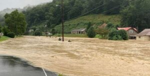 PHOTO Dirt And Water Forced Its Way Into The Roadway In Hazard Kentucky