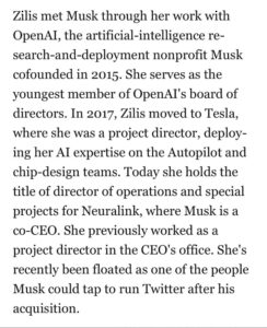 PHOTO Elon Musk Trafficked Baby Mama Shivon Zilis Through Multiple Corporations After She Stopped Work At Open AI