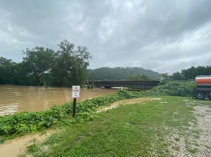 PHOTO Floodwaters Were All The Way Up To The Top Of The Bridge In Haddix Kentucky