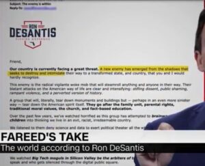 PHOTO How Ron DeSantis Really Thinks About The People Of Florida Calling Them An Enemy That Seeks To Destroy And Intimidate The State So It's Hardly Recognized