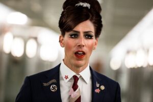 PHOTO Josh Hawley Dressed Up Like A Woman With A Mistakes Pin On Her Suit Meme