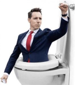 PHOTO Josh Hawley Flushing The Toilet On Himself Meme