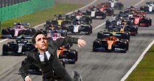 PHOTO Josh Hawley Outrunning Formula 1 Race Cars On The Track Meme