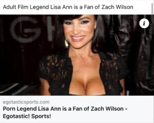 PHOTO Lisa Ann Wants Zach Wilson More Than His Mom's Friend Did