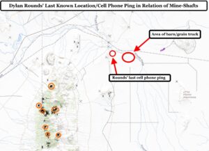 PHOTO Map Showing Where Dylan Rounds Cell Phone GPS Location Was Last And Where He Might Be Now