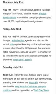 PHOTO Multiple Hours Before Attempted Stabbing Of Lee Zeldin Kathy Hocul's Office Sent Out A Mass Email With Locations He Would Be At And Call For Her Supporters To RSVP