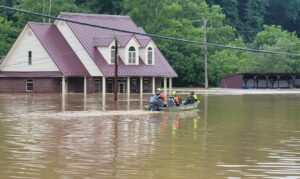 PHOTO Of How High The Floodwaters Are In Area Of Lost Creek Where Multiple People Were Tapped In School