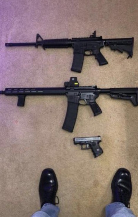 PHOTO Of Jonathan Sapirman's 3 Guns He Laid Out To Use In Greenwood ...