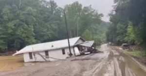 PHOTO One Story Home In Perry County Kentucky Completely Removed From It's Foundation