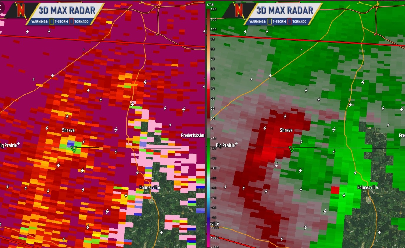 PHOTO Radar Map Showing Tornado Hit Shreve Ohio Dead Center Wednesday ...