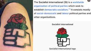 PHOTO Robert Crimo Got Socialist International Logo Tattooed On His Arm