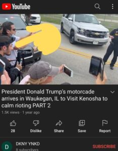 PHOTO Robert Crimo Recording With Camera Strapped To His Head Trump's Motorcade Coming By In Waukegan Illinois