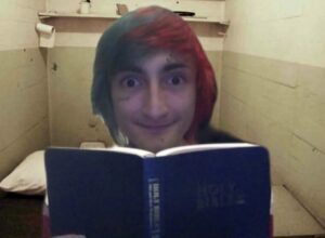 PHOTO Robert Crimo Smiling Reading The Bible In His Prison Cell