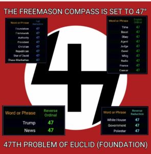 PHOTO Robert Crimo's Obsession With The Number 47 Has To Do With Masonic Compass Set To 47 Degrees The 4th Chakra And 47 Equals Union Of Heart And Brain