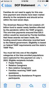 PHOTO Ron DeSantis Is Not Requiring Florida Families To Appy For $450 Checks For Their Kids And Will Arrive By Mail In The Next 7 Days