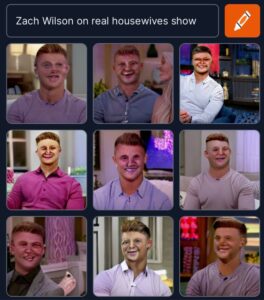 PHOTO The Many Faces Of Zach Wilson On Real Housewives Show Meme