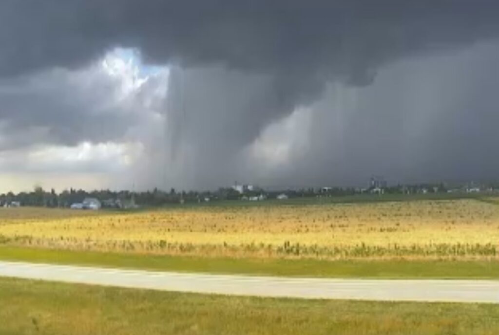 PHOTO Tornado Hovering Over Neighborhoods In Stratton Colorado