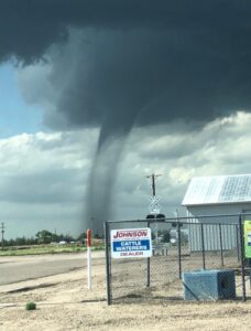 PHOTO Tornado In Stratton Colorado Blackened Near Cattle Dealer As It Was On The Ground