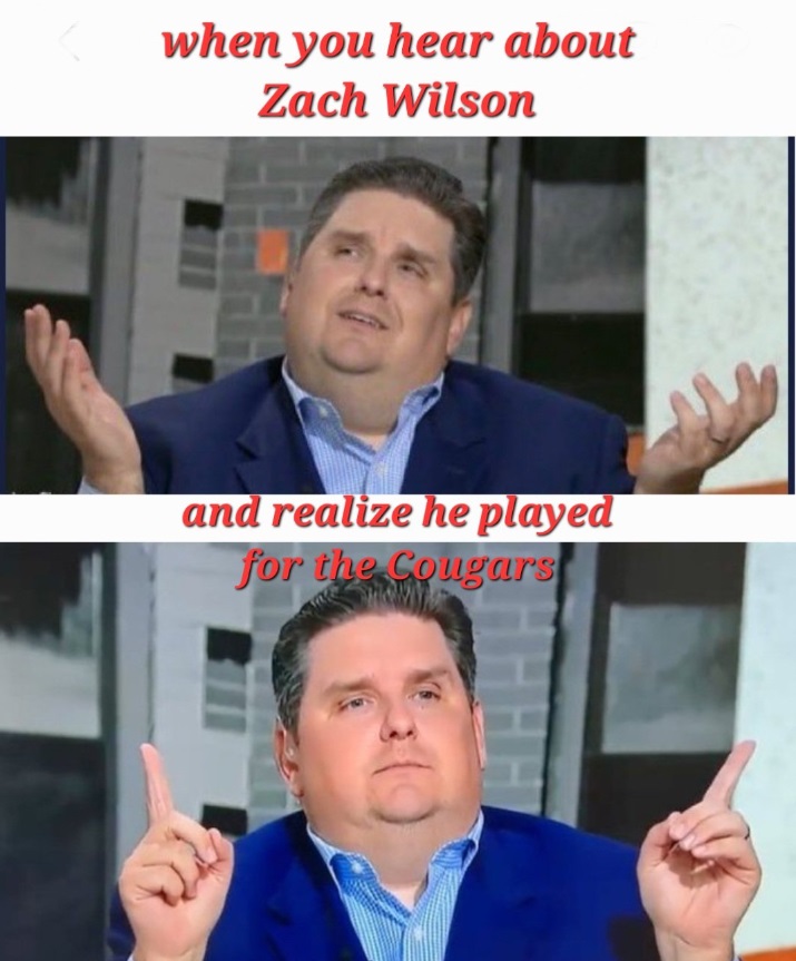 Photo When You Hear About Zach Wilson And Realize He Played For The Cougars Brian Windhorst Meme 6655