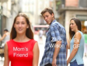 PHOTO Zach Wilson Checking Out His Mom's Friend While Wilson's Ex-Girlfriend Is Furious At Him For Doing That Meme