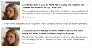 PHOTO Zach Wilson's Mom Doesn't Have OnlyFans But She Does Rant Online About Disney And Snapchat Wh*res