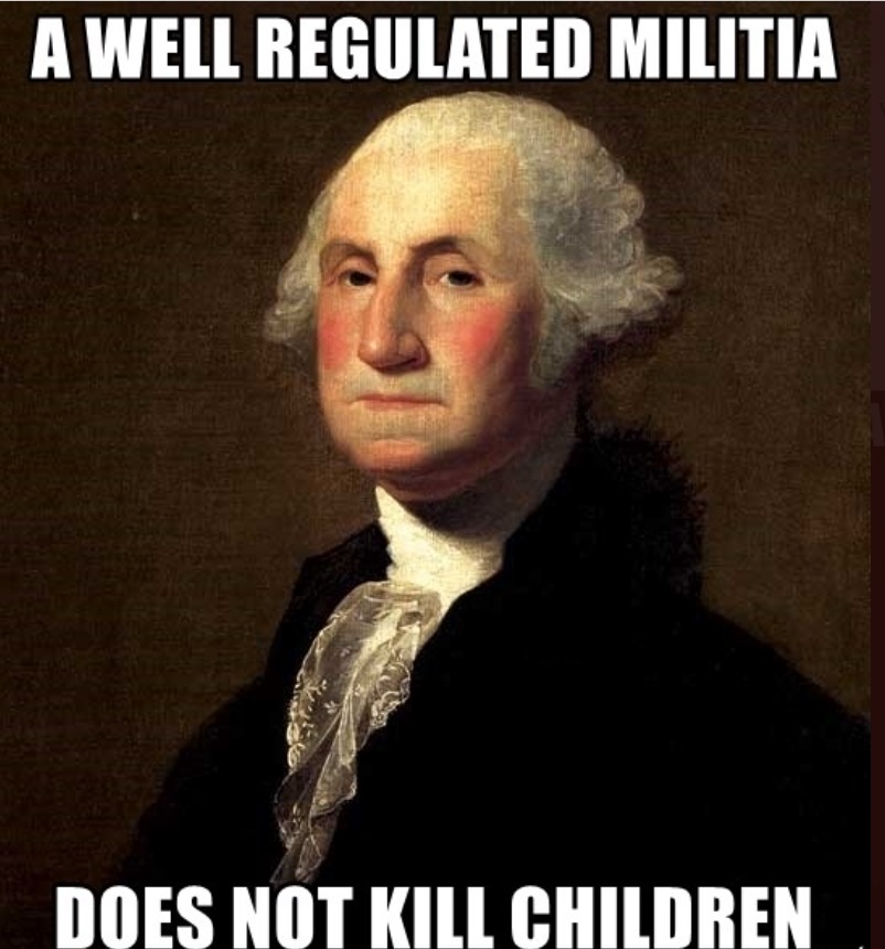 PHOTO A Well Regulated Militia Does Not Kill Children Meme