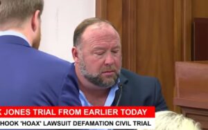 PHOTO Alex Jones Turned Bright Red When Reading His Own Emails In Court That He Said Under Oath Didn't Exist