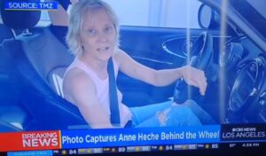 PHOTO Anne Heche Looking Drunk In Car With Heavy Bags Under Her Eyes