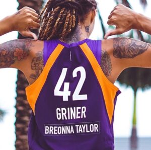 PHOTO Back View Of Brittney Griner's Shoulder And Upper Back Tattoos