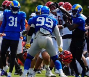 PHOTO Close Up Of Aaron Donald's Haymakers In Practice On Thursday