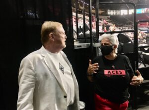 PHOTO Close Up Of Fashion Icon Mark Davis With White Suit Jacket And Las Vegas Aces Shirt