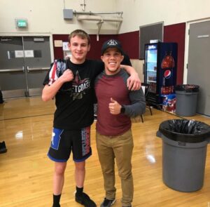 PHOTO Ethan Miller In Rec Gym With His High School Friend