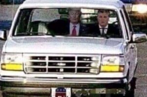 PHOTO Fox News Host Driving Donald Trump Away From Police In OJ Simpson's Notorious White SUV Meme