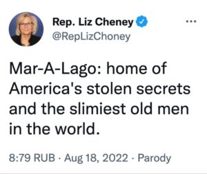PHOTO Liz Cheney Ripping Mar-A-Lago Because She's Bitter
